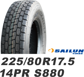 トラックタイヤ　225/80R17.5 14PR S880